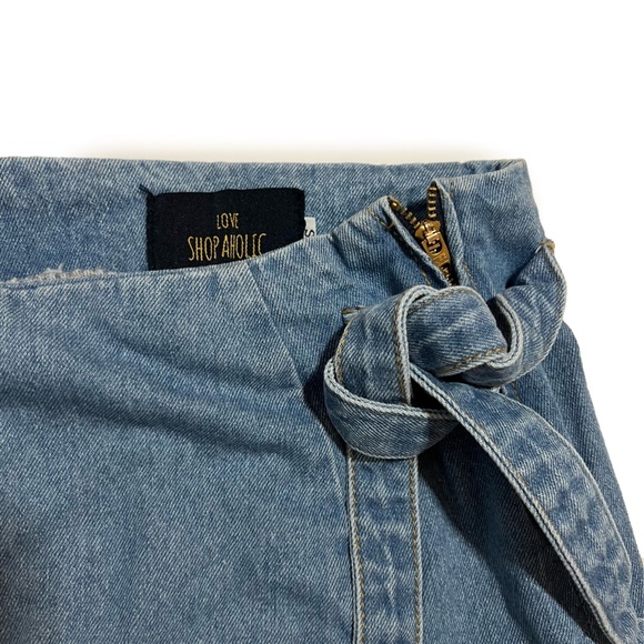 DENIM WRAP MINI SKIRT NWT Y2K - Picture 2 of 3